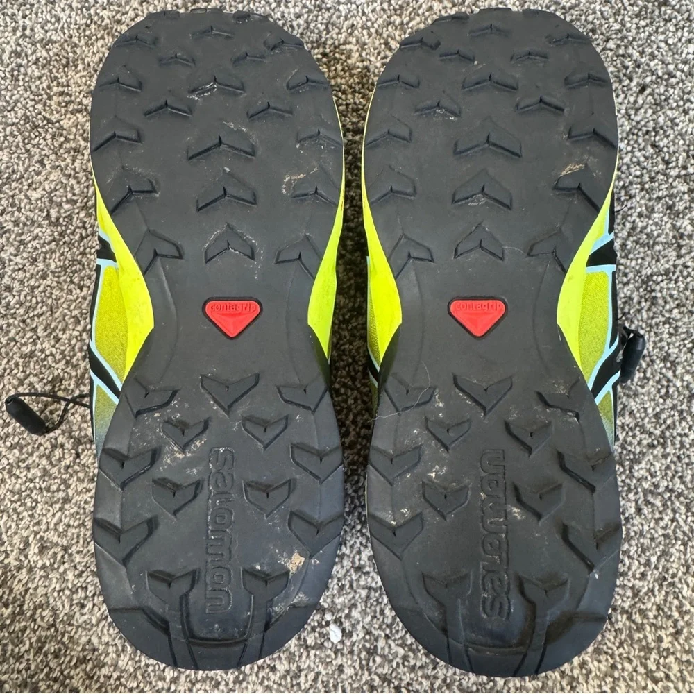 Salomon Men's Black and Yellow Running Shoes - Picture 7 of 8